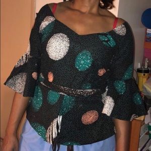 African Ankara bell hand top.